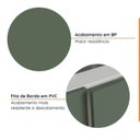 Ver imagem 5 de Cozinha Modulada 2 Peças sem Tampo com Rodapé 1 Aéreo e 1 Balcão Ipanema CabeCasa MadeiraOriginals Verde/Folha