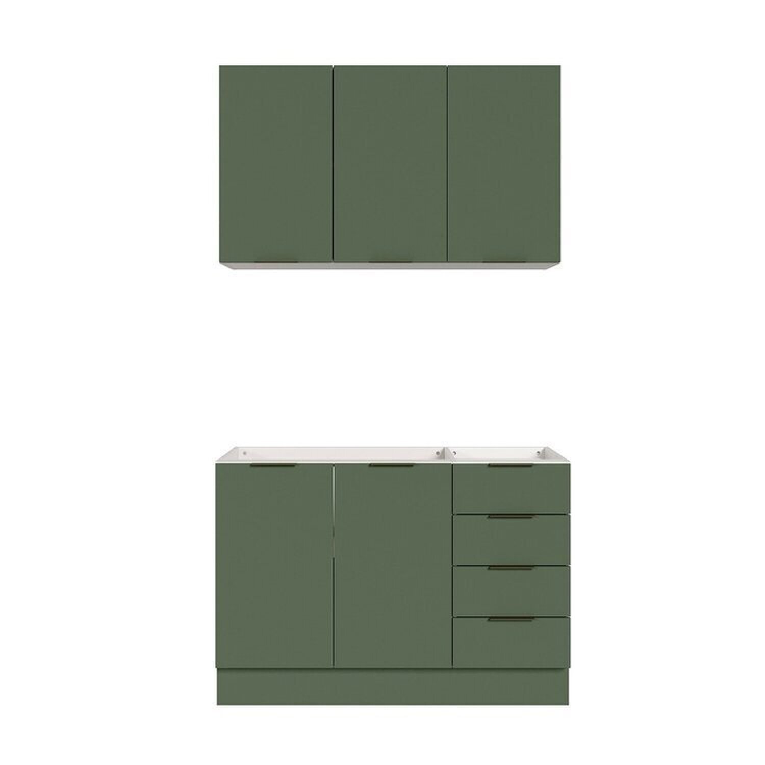 Cozinha Modulada 2 Peças sem Tampo com Rodapé 1 Aéreo e 1 Balcão Ipanema Cabecasa Madeiramadeira - 11