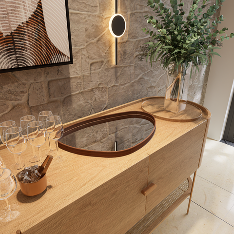Bandeja Fiji - Linha Metal - - Chumbo - 70x50