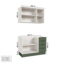 Ver imagem 4 de Cozinha Modulada 2 Peças sem Tampo com Rodapé 1 Aéreo e 1 Balcão Ipanema CabeCasa MadeiraOriginals V