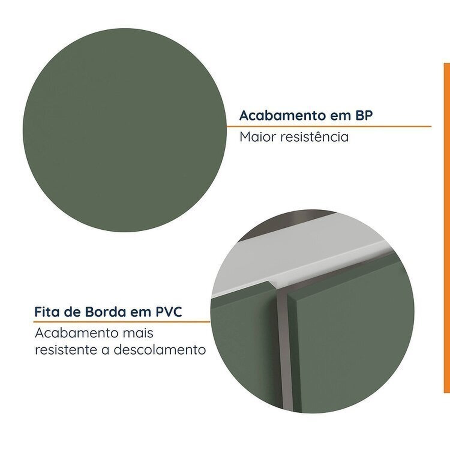 Cozinha Modulada 2 Peças sem Tampo com Rodapé 1 Aéreo e 1 Balcão Ipanema Cabecasa Madeiramadeira - 5