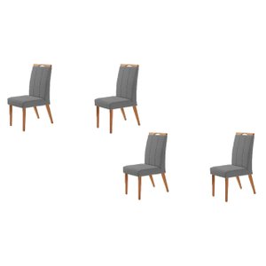 Kit 4 Cadeiras Paris - Grafite