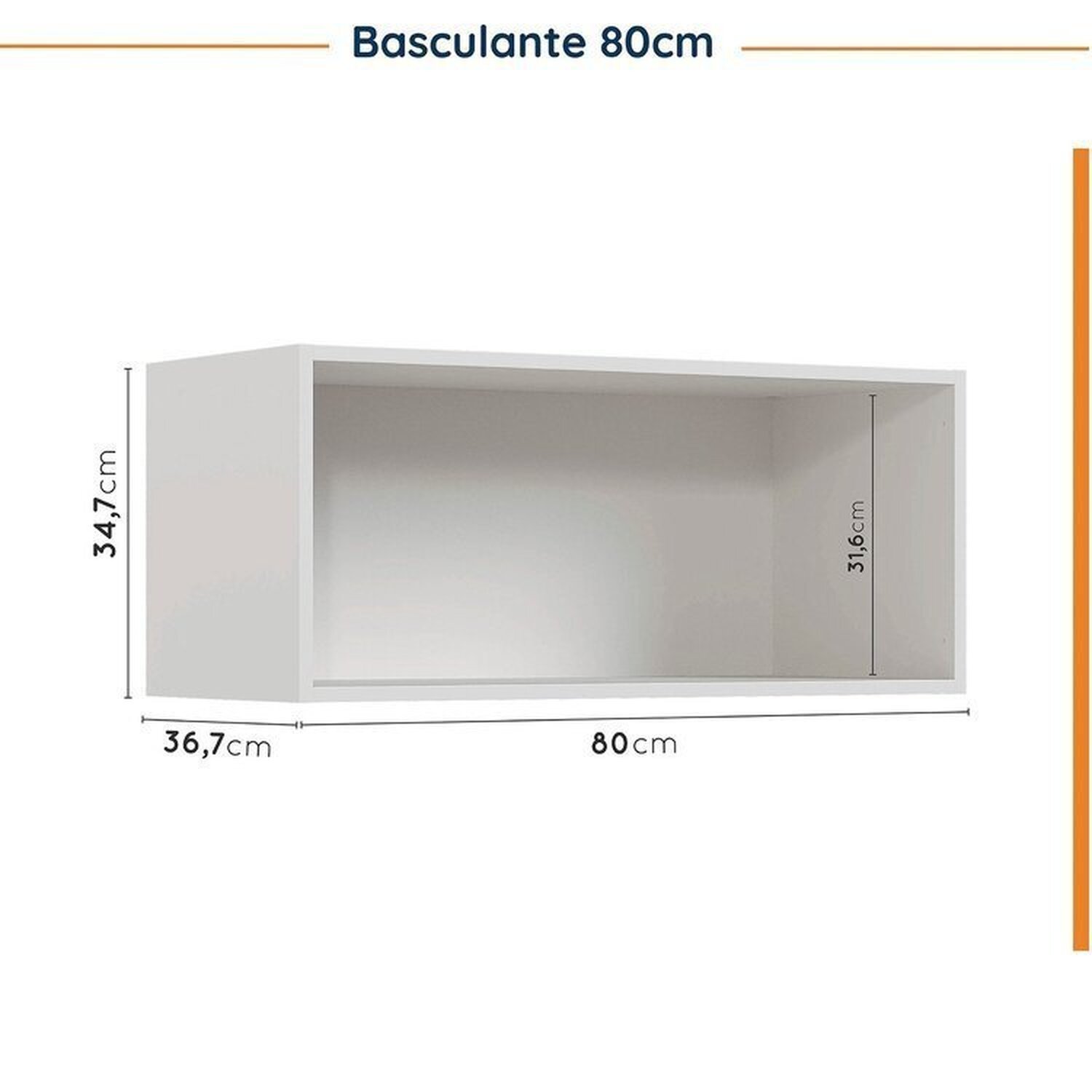 Cozinha Modulada 4 Peças sem Tampo com Rodapé 2 Aéreos e 2 Balcões Ipanema Cabecasa Madeiramadeira - 14