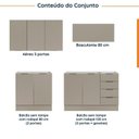 Ver imagem 3 de Cozinha Planejada 4 Peças sem Tampo com Rodapé 2 Aéreos e 2 Balcões Ipanema CabeCasa MadeiraOriginals