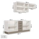 Ver imagem 4 de Cozinha Modulada 4 Peças sem Tampo com Rodapé 2 Aéreos e 2 Balcões Ipanema CabeCasa MadeiraOriginals