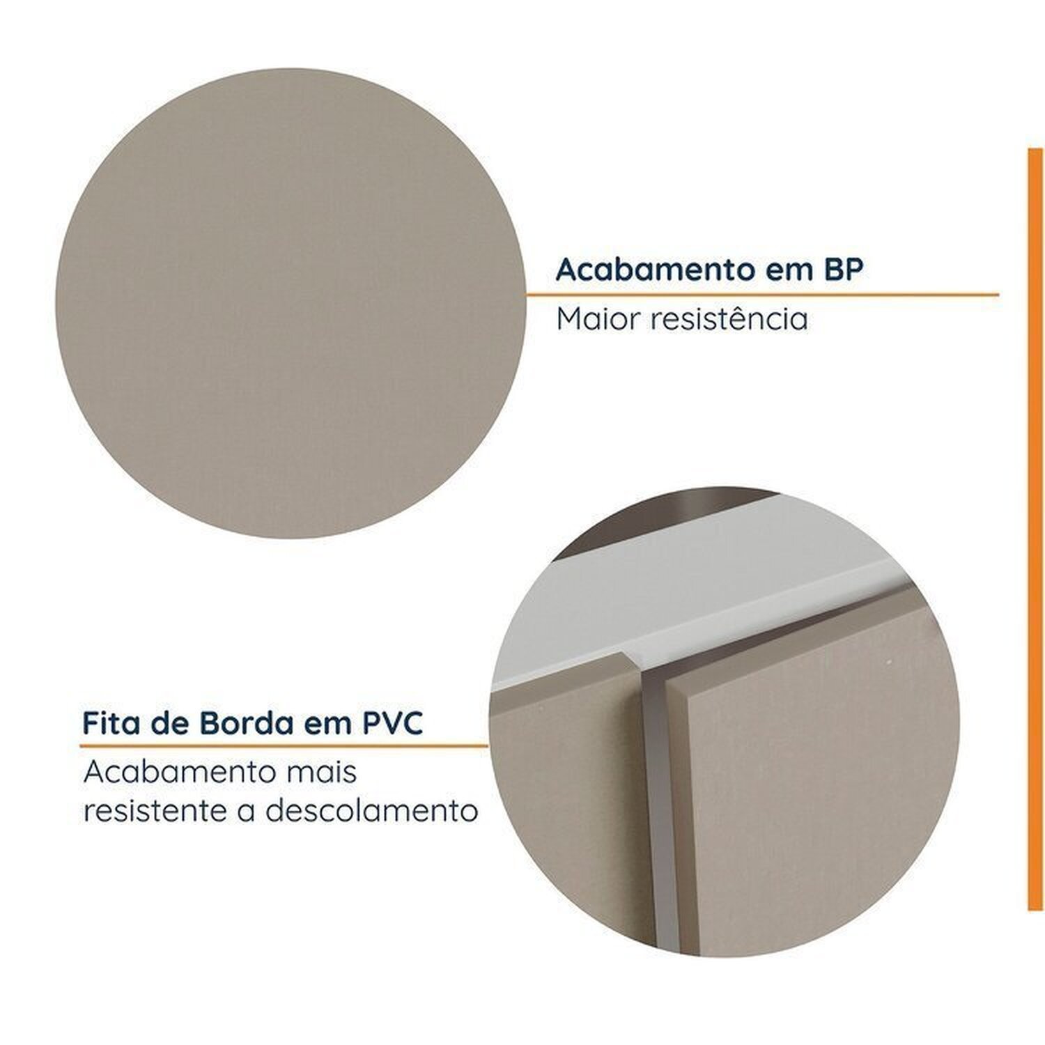 Cozinha Modulada 4 Peças sem Tampo com Rodapé 2 Aéreos e 2 Balcões Ipanema Cabecasa Madeiramadeira - 5