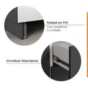 Ver imagem 7 de Cozinha Modulada 4 Peças sem Tampo com Rodapé 2 Aéreos e 2 Balcões Ipanema CabeCasa MadeiraOriginals Cinza/Grafite Trama