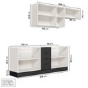 Ver imagem 4 de Cozinha Modulada 4 Peças sem Tampo com Rodapé 2 Aéreos e 2 Balcões Ipanema CabeCasa MadeiraOriginals