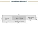 Ver imagem 2 de Cozinha Modulada 4 Peças sem Tampo com Rodapé 2 Aéreos e 2 Balcões Ipanema CabeCasa MadeiraOriginals Cinza/Grafite Trama