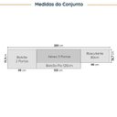 Ver imagem 2 de Cozinha Modulada 4 Peças sem Tampo com Rodapé 2 Aéreos e 2 Balcões Ipanema CabeCasa MadeiraOriginals