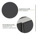 Ver imagem 5 de Cozinha Modulada 4 Peças sem Tampo com Rodapé 2 Aéreos e 2 Balcões Ipanema CabeCasa MadeiraOriginals Cinza/Grafite Trama