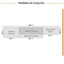 Ver imagem 2 de Cozinha Modulada 4 Peças sem Tampo com Rodapé 2 Aéreos e 2 Balcões Ipanema CabeCasa MadeiraOriginals