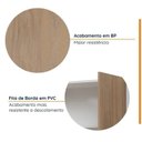 Ver imagem 5 de Cozinha Planejada 4 Peças sem Tampo com Rodapé 2 Aéreos e 2 Balcões Ipanema CabeCasa MadeiraOriginals Marrom/Fendi Trama/Acácia
