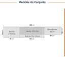 Ver imagem 2 de Cozinha Modulada 4 Peças sem Tampo com Rodapé 2 Aéreos e 2 Balcões Ipanema CabeCasa MadeiraOriginals