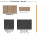 Ver imagem 3 de Cozinha Modulada 4 Peças sem Tampo com Rodapé 2 Aéreos e 2 Balcões Ipanema CabeCasa MadeiraOriginals