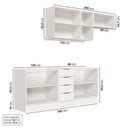 Ver imagem 4 de Cozinha Modulada 4 Peças sem Tampo com Rodapé 2 Aéreos e 2 Balcões Ipanema CabeCasa MadeiraOriginals