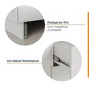Ver imagem 7 de Cozinha Modulada 4 Peças sem Tampo com Rodapé 2 Aéreos e 2 Balcões Ipanema CabeCasa MadeiraOriginals Branco