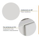 Ver imagem 5 de Cozinha Planejada 4 Peças sem Tampo com Rodapé 2 Aéreos e 2 Balcões Ipanema CabeCasa MadeiraOriginals Branco