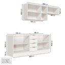 Ver imagem 4 de Cozinha Planejada 4 Peças sem Tampo com Rodapé 2 Aéreos e 2 Balcões Ipanema CabeCasa MadeiraOriginals Branco