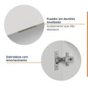 Ver imagem 6 de Cozinha Planejada 4 Peças sem Tampo com Rodapé 2 Aéreos e 2 Balcões Ipanema CabeCasa MadeiraOriginals Branco