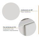 Ver imagem 5 de Cozinha Modulada 4 Peças sem Tampo com Rodapé 2 Aéreos e 2 Balcões Ipanema CabeCasa MadeiraOriginals Branco