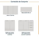 Ver imagem 3 de Cozinha Modulada 4 Peças sem Tampo com Rodapé 2 Aéreos e 2 Balcões Ipanema CabeCasa MadeiraOriginals