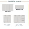 Cozinha Modulada 4 Peças sem Tampo com Rodapé 2 Aéreos e 2 Balcões Ipanema CabeCasa MadeiraOriginals - 3