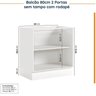 Cozinha Modulada 4 Peças sem Tampo com Rodapé 2 Aéreos e 2 Balcões Ipanema CabeCasa MadeiraOriginals - 17