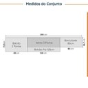 Ver imagem 2 de Cozinha Planejada 4 Peças sem Tampo com Rodapé 2 Aéreos e 2 Balcões Ipanema CabeCasa MadeiraOriginals Branco