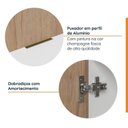 Ver imagem 6 de Cozinha Planejada 4 Peças sem Tampo com Rodapé 2 Aéreos e 2 Balcões Ipanema CabeCasa MadeiraOriginals Branco/Acácia