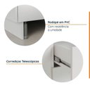 Ver imagem 7 de Cozinha Modulada 4 Peças sem Tampo com Rodapé 2 Aéreos e 2 Balcões Ipanema CabeCasa MadeiraOriginals Branco/Acácia