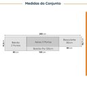 Ver imagem 2 de Cozinha Planejada 4 Peças sem Tampo com Rodapé 2 Aéreos e 2 Balcões Ipanema CabeCasa MadeiraOriginals Branco/Acácia