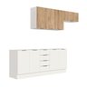 Cozinha Modulada 4 Peças sem Tampo com Rodapé 2 Aéreos e 2 Balcões Ipanema CabeCasa MadeiraOriginals - 9