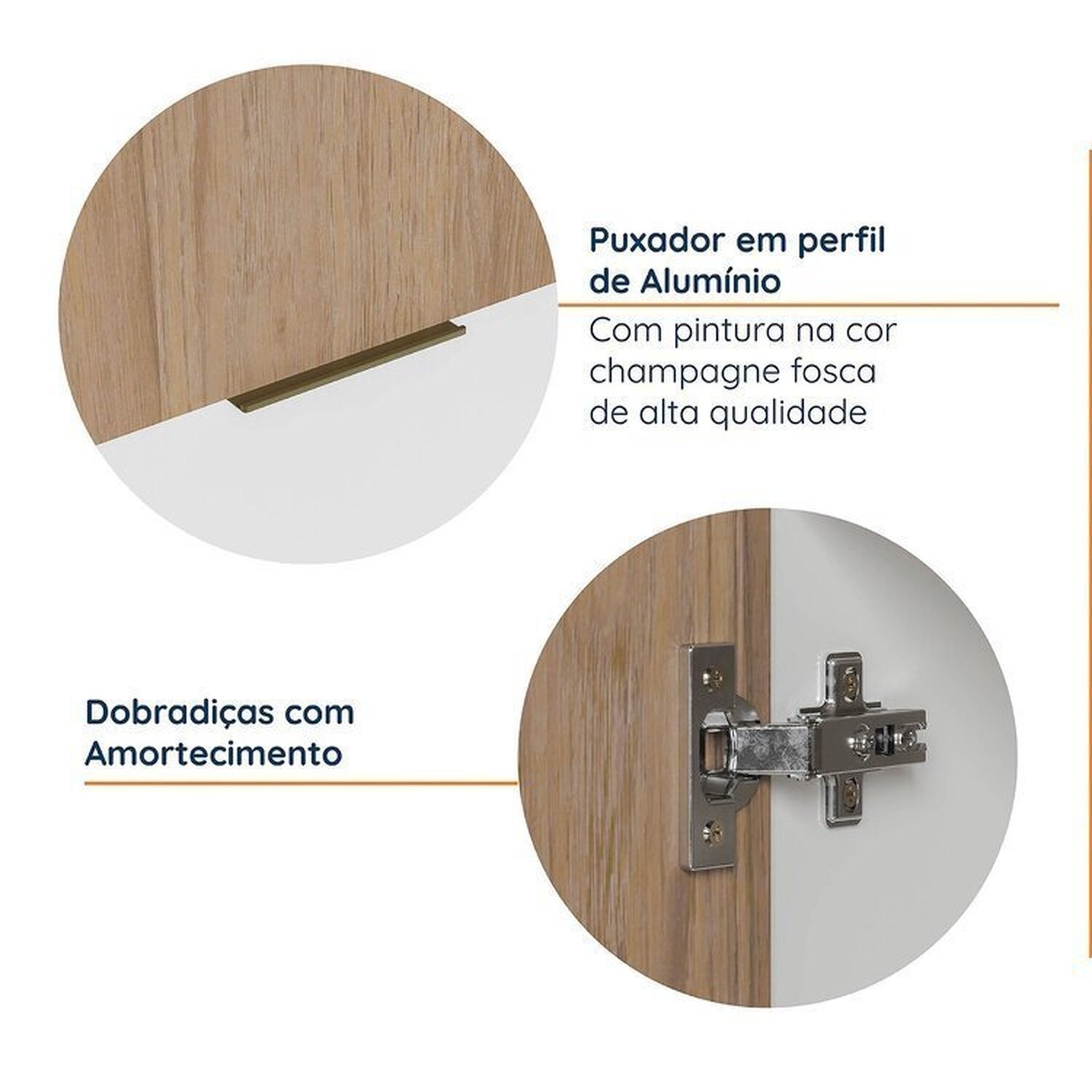 Cozinha Modulada 4 Peças sem Tampo com Rodapé 2 Aéreos e 2 Balcões Ipanema Cabecasa Madeiramadeira - 6