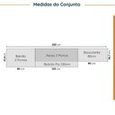 Ver imagem 2 de Cozinha Modulada 4 Peças sem Tampo com Rodapé 2 Aéreos e 2 Balcões Ipanema CabeCasa MadeiraOriginals