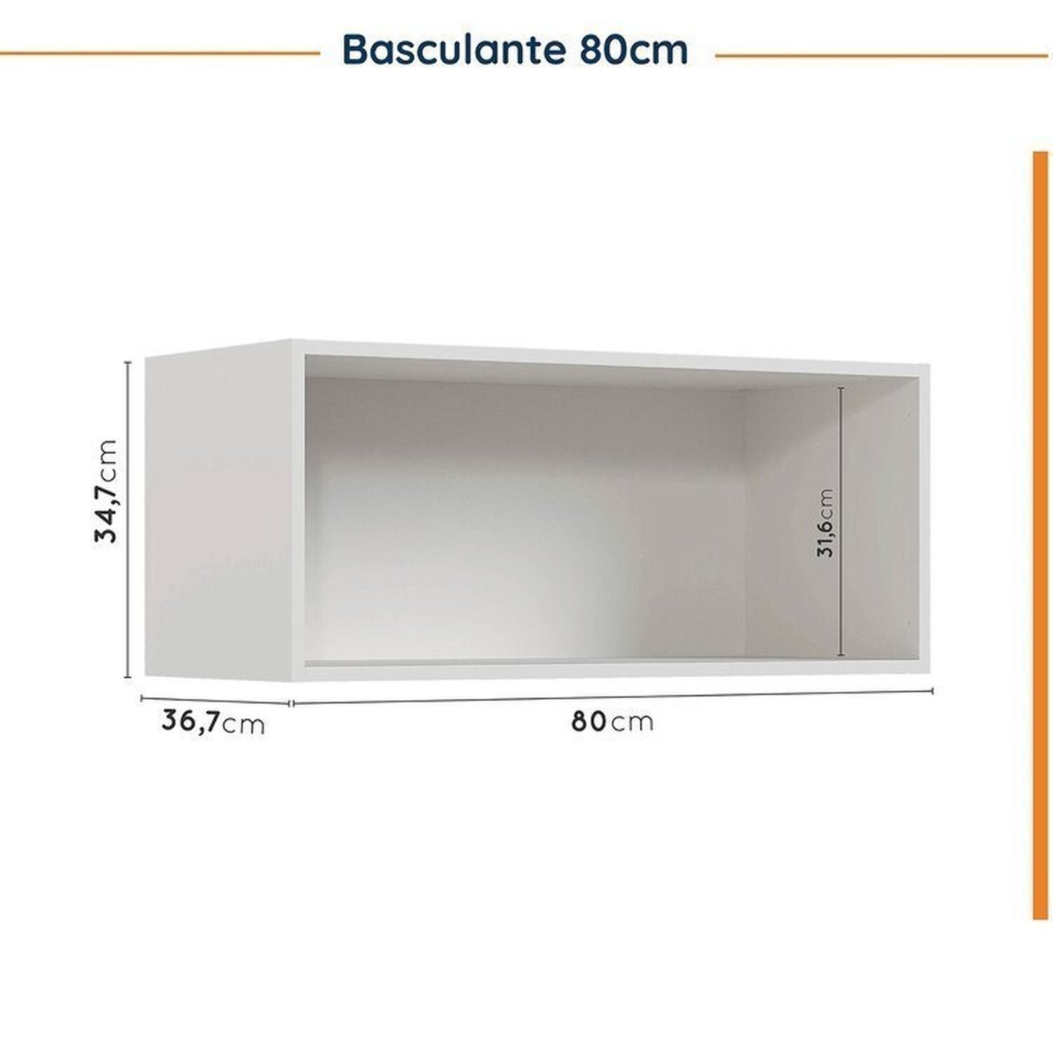 Cozinha Modulada 4 Peças sem Tampo com Rodapé 2 Aéreos e 2 Balcões Ipanema Cabecasa Madeiramadeira - 14