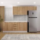 Ver imagem 1 de Cozinha Modulada 4 Peças sem Tampo com Rodapé 2 Aéreos e 2 Balcões Ipanema CabeCasa MadeiraOriginals