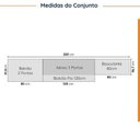 Ver imagem 2 de Cozinha Planejada 4 Peças sem Tampo com Rodapé 2 Aéreos e 2 Balcões Ipanema CabeCasa MadeiraOriginals Marrom/Acácia