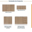 Ver imagem 3 de Cozinha Planejada 4 Peças sem Tampo com Rodapé 2 Aéreos e 2 Balcões Ipanema CabeCasa MadeiraOriginals Marrom/Acácia