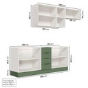 Ver imagem 4 de Cozinha Modulada 4 Peças sem Tampo com Rodapé 2 Aéreos e 2 Balcões Ipanema CabeCasa MadeiraOriginals