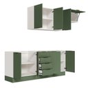 Ver mais imagens de Cozinha Modulada 4 Peças sem Tampo com Rodapé 2 Aéreos e 2 Balcões Ipanema CabeCasa MadeiraOriginals