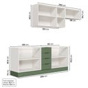 Ver imagem 4 de Cozinha Modulada 4 Peças sem Tampo com Rodapé 2 Aéreos e 2 Balcões Ipanema CabeCasa MadeiraOriginals