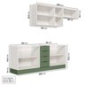 Cozinha Modulada 4 Peças sem Tampo com Rodapé 2 Aéreos e 2 Balcões Ipanema CabeCasa MadeiraOriginals - 4