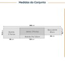 Ver imagem 2 de Cozinha Modulada 4 Peças sem Tampo com Rodapé 2 Aéreos e 2 Balcões Ipanema CabeCasa MadeiraOriginals