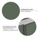 Ver imagem 5 de Cozinha Modulada 4 Peças sem Tampo com Rodapé 2 Aéreos e 2 Balcões Ipanema CabeCasa MadeiraOriginals Marrom/Verde Folha/Acácia