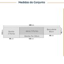 Ver imagem 2 de Cozinha Modulada 4 Peças sem Tampo com Rodapé 2 Aéreos e 2 Balcões Ipanema CabeCasa MadeiraOriginals Marrom/Verde Folha/Acácia