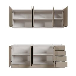 Cozinha Modulada 4 Peças sem Tampo com Rodapé 2 Aéreos e 2 Balcões Ipanema CabeCasa MadeiraMadeira - 11