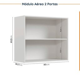 Cozinha Modulada 4 Peças sem Tampo com Rodapé 2 Aéreos e 2 Balcões Ipanema CabeCasa MadeiraMadeira - 13