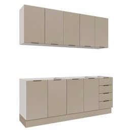 Cozinha Modulada 4 Peças sem Tampo com Rodapé 2 Aéreos e 2 Balcões Ipanema CabeCasa MadeiraMadeira - 12