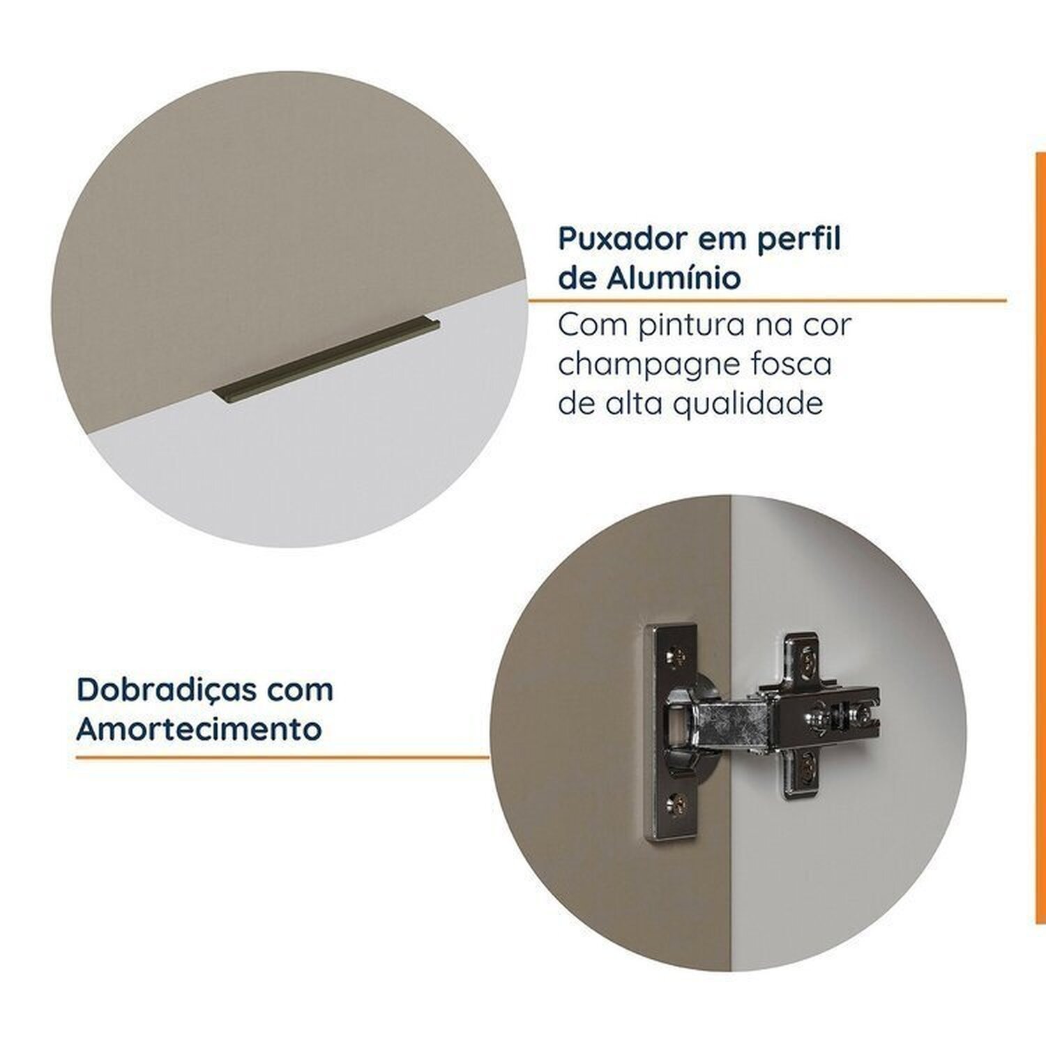 Cozinha Modulada 4 Peças sem Tampo com Rodapé 2 Aéreos e 2 Balcões Ipanema Cabecasa Madeiramadeira - 8